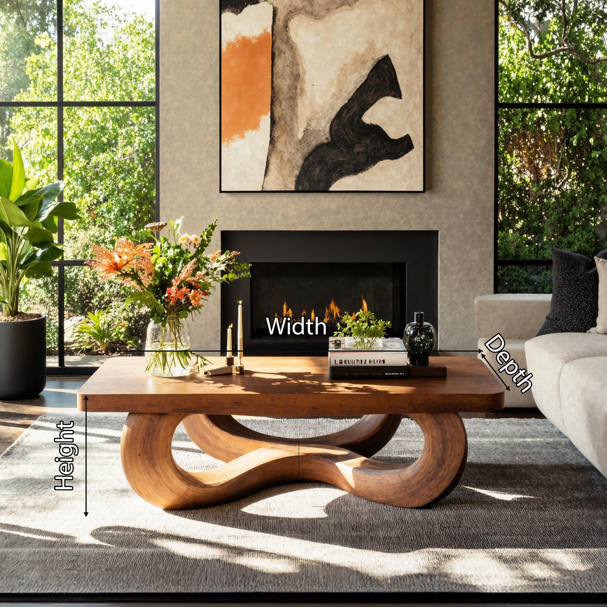 Rustic Solid Wood Table For Eclectic Interiors