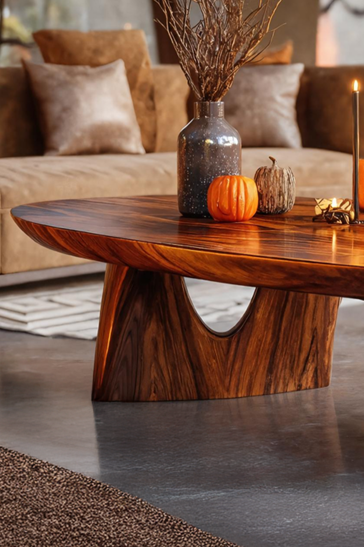 Handcrafted Solid Wood Coffee Table Livingroom Decor Haunted Charm