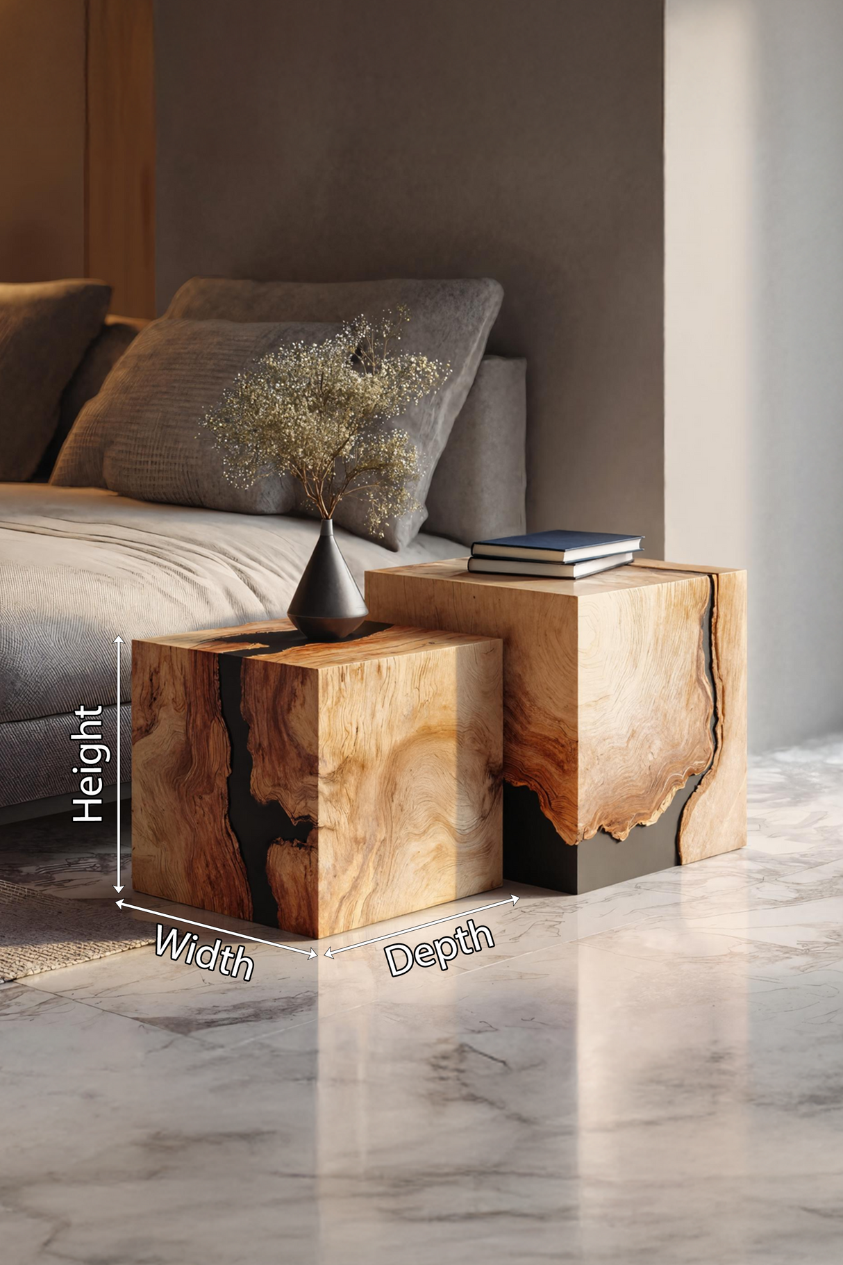 Mid Century Wooden Square Coffee Table For Minimalist Style