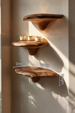 Handcrafted Live Edge Mushroom Shelf For Unique Entryway Design