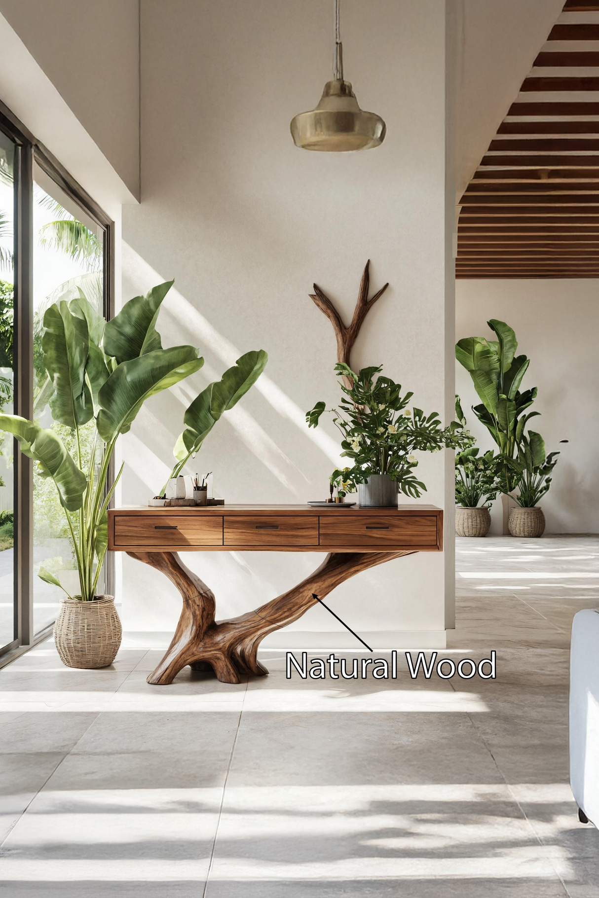 Handcrafted Live Edge Entryway Table For Living Room Modern Farmhouse