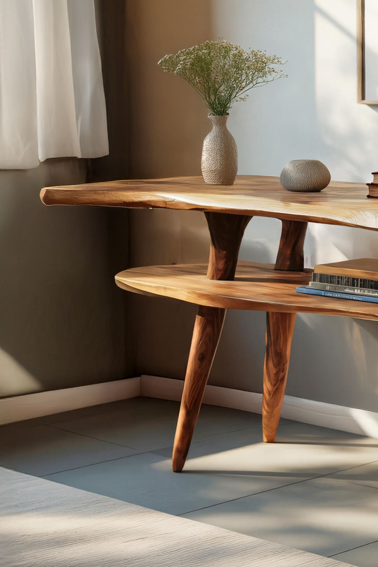 Handcrafted Solid Wood Console Table For Vintage Furniture Decor