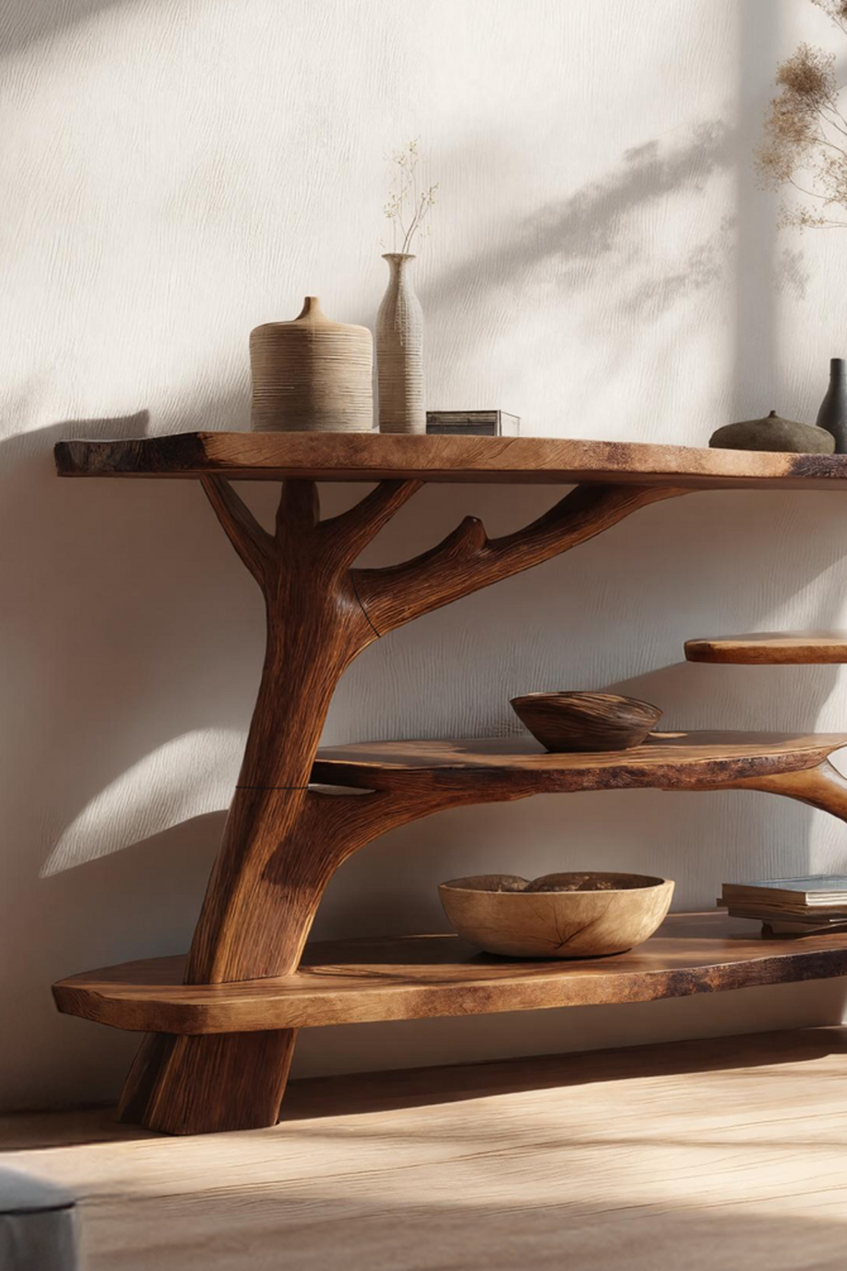 Farmhouse Solid Wood Console Table For Entryway Furniture Decor