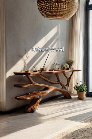 Handcrafted Live Edge Entryway Table For Bedroom Rustic Home Interior