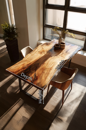 Dining Room Modern Wooden Live Edge Dining Table Natural