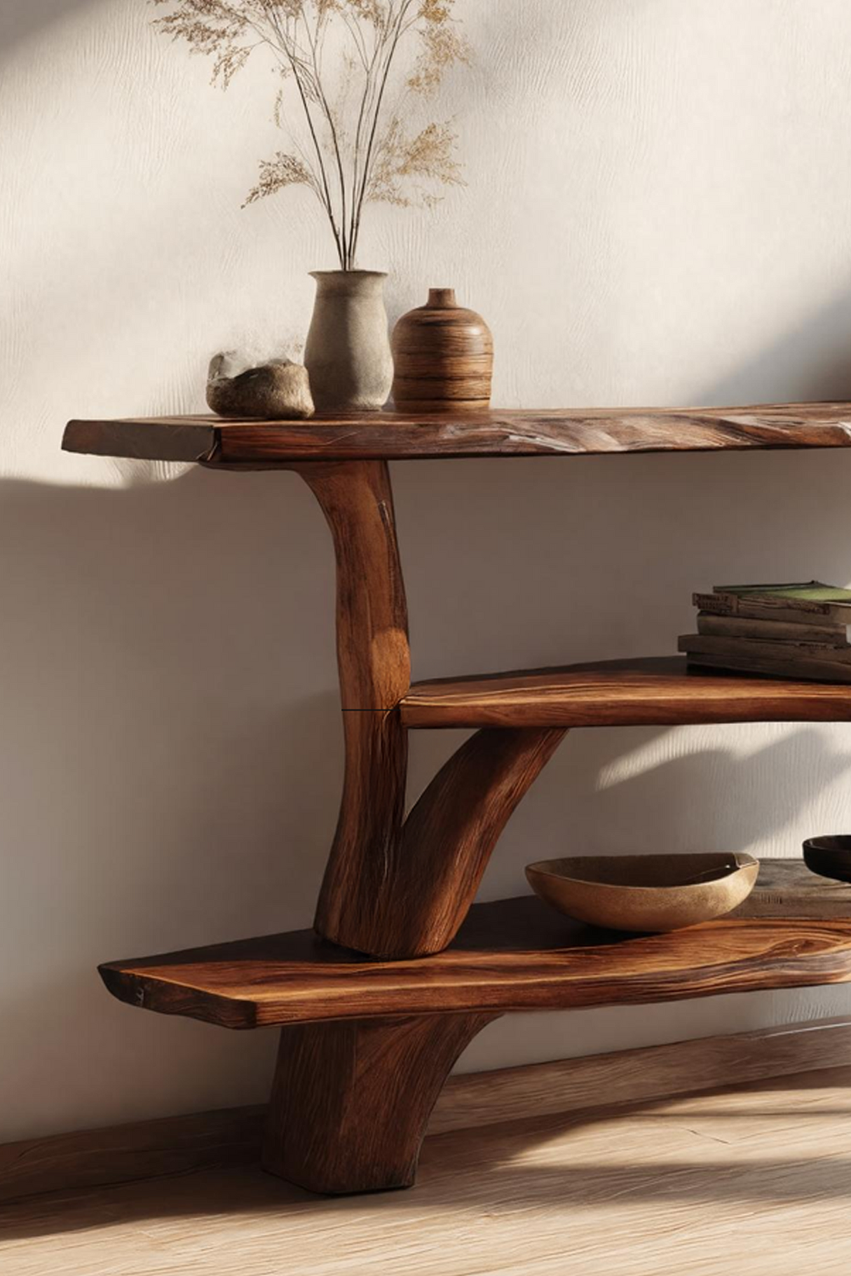 Modern Live Edge Entryway Table For Bedroom Furniture Decoration