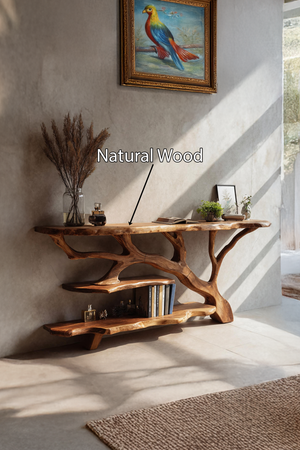 Handcrafted Solid Wood Console Table For Modern Entryway Furniture Decor