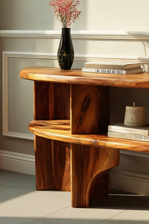 Modern Live Edge Console Table For Minimalist Living Room