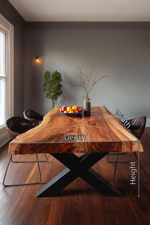 Kitchen Decor Handcrafted Live Edge Dining Table Premium