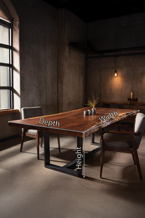 Furniture Decor Modern Live Edge Dining Table Clean Lines