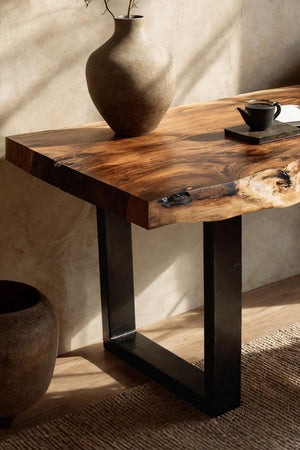 Handcrafted Wooden Tabletop For Modern Bedroom Decor