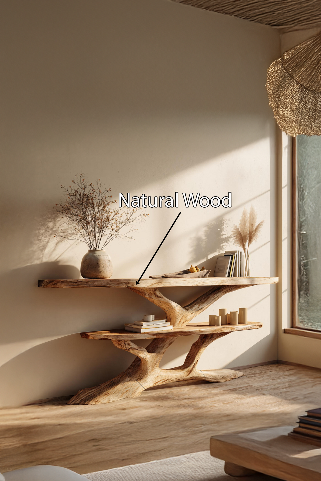 Mid Century Solid Wood Console Table For Classic Entryway Furniture