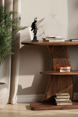 Farmhouse Solid Wood Console Table For Entryway Design And Storage