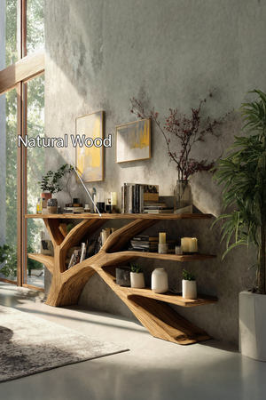 Farmhouse Wooden Live Edge Console Table For Rustic Furniture Decor