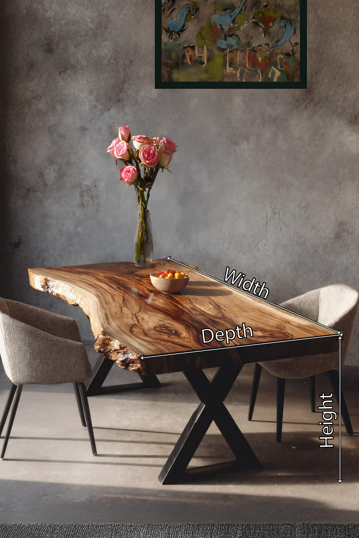 Kitchen Decor Modern Solid Wood Dining Table Minimal Legs
