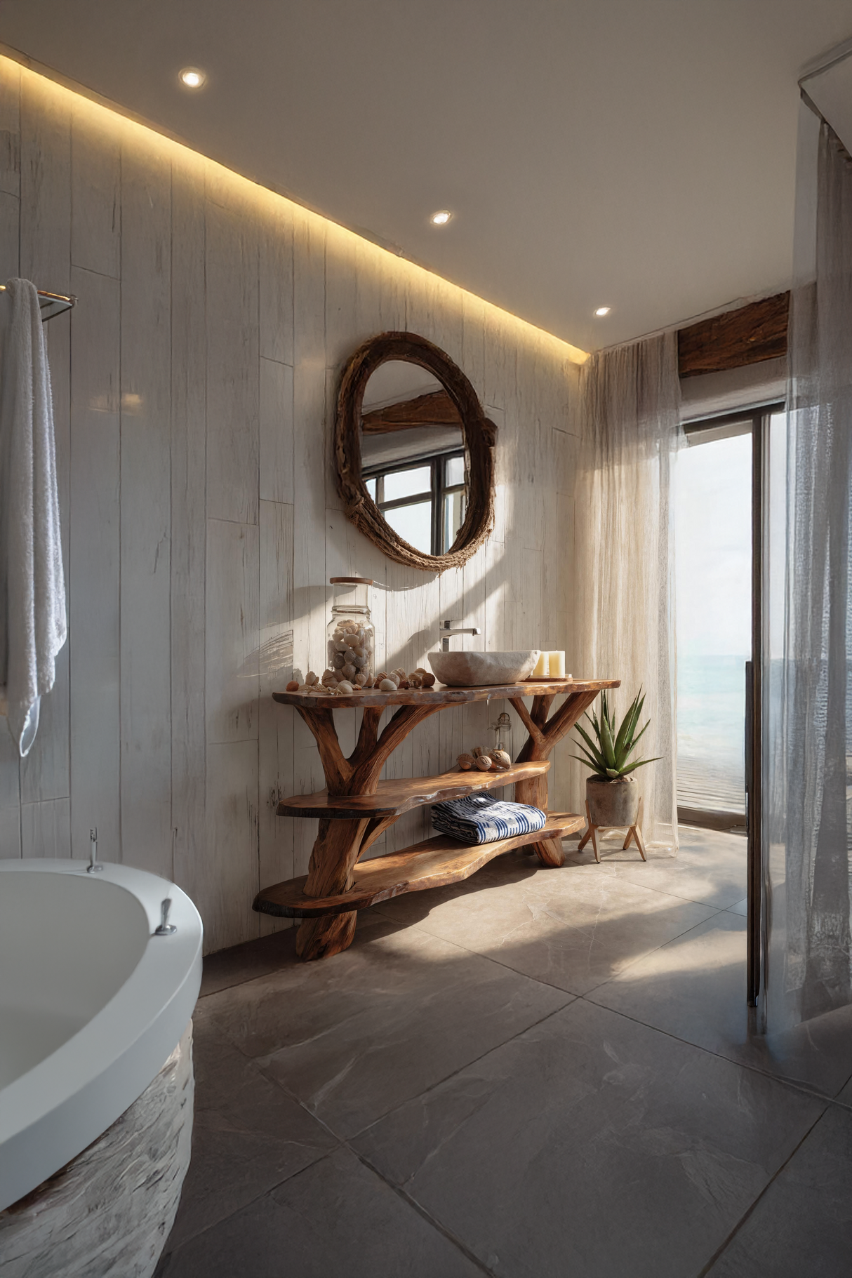 Modern Handcrafted Live Edge Bathroom Vanity For Elegant Bathroom Decor