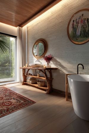 Farmhouse Handcrafted Live Edge Bathroom Vanity For Bathroom Decor