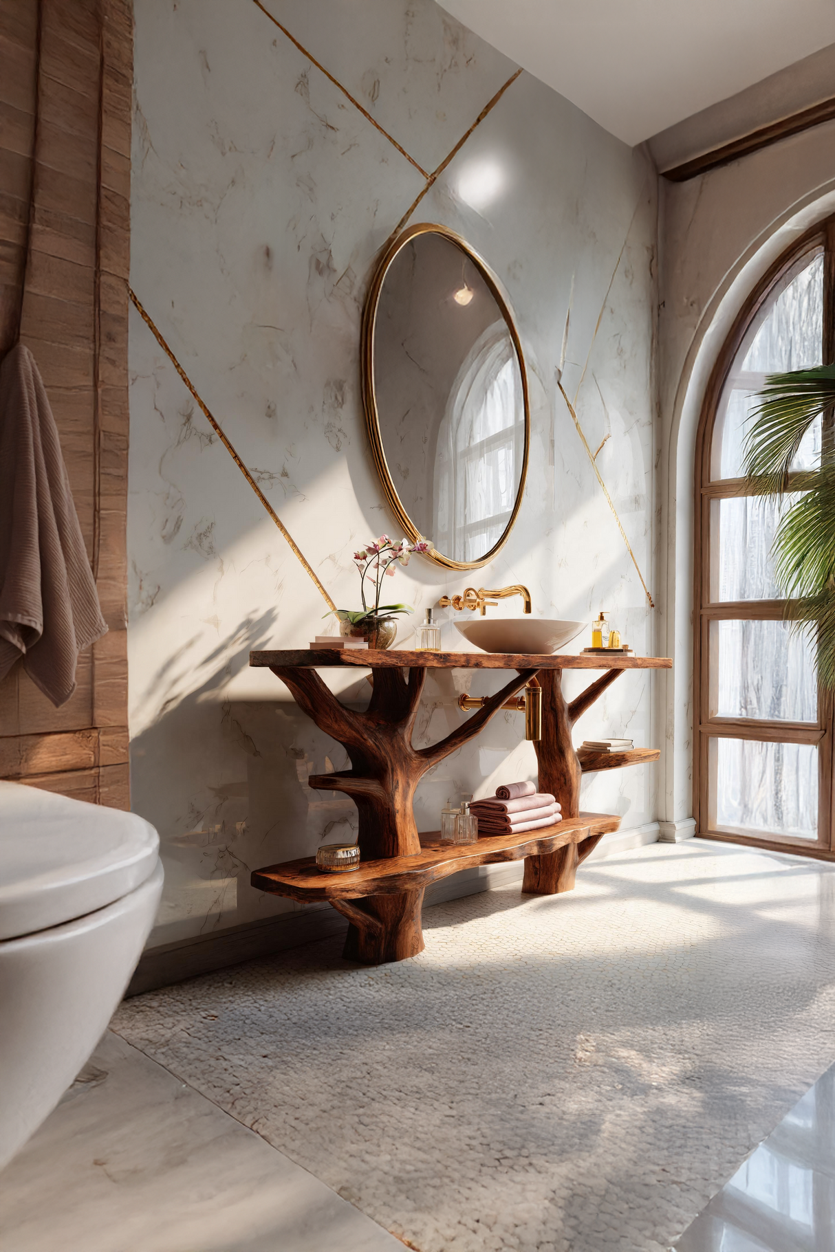 Mid Century Solid Wood Vanity Furniture Decor For Modern Bathroom