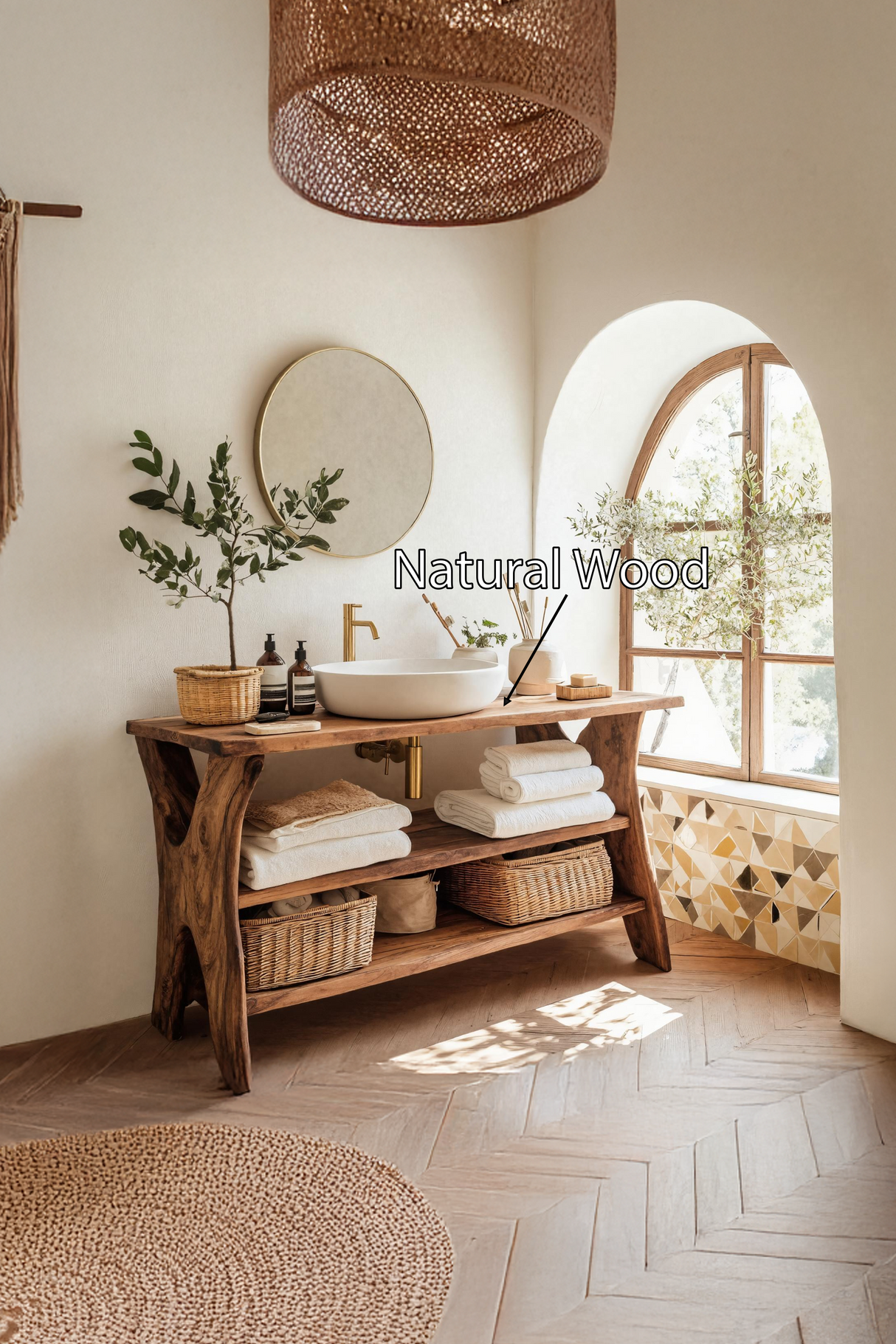 Handcrafted Live Edge Vanity For Bathroom Functionality