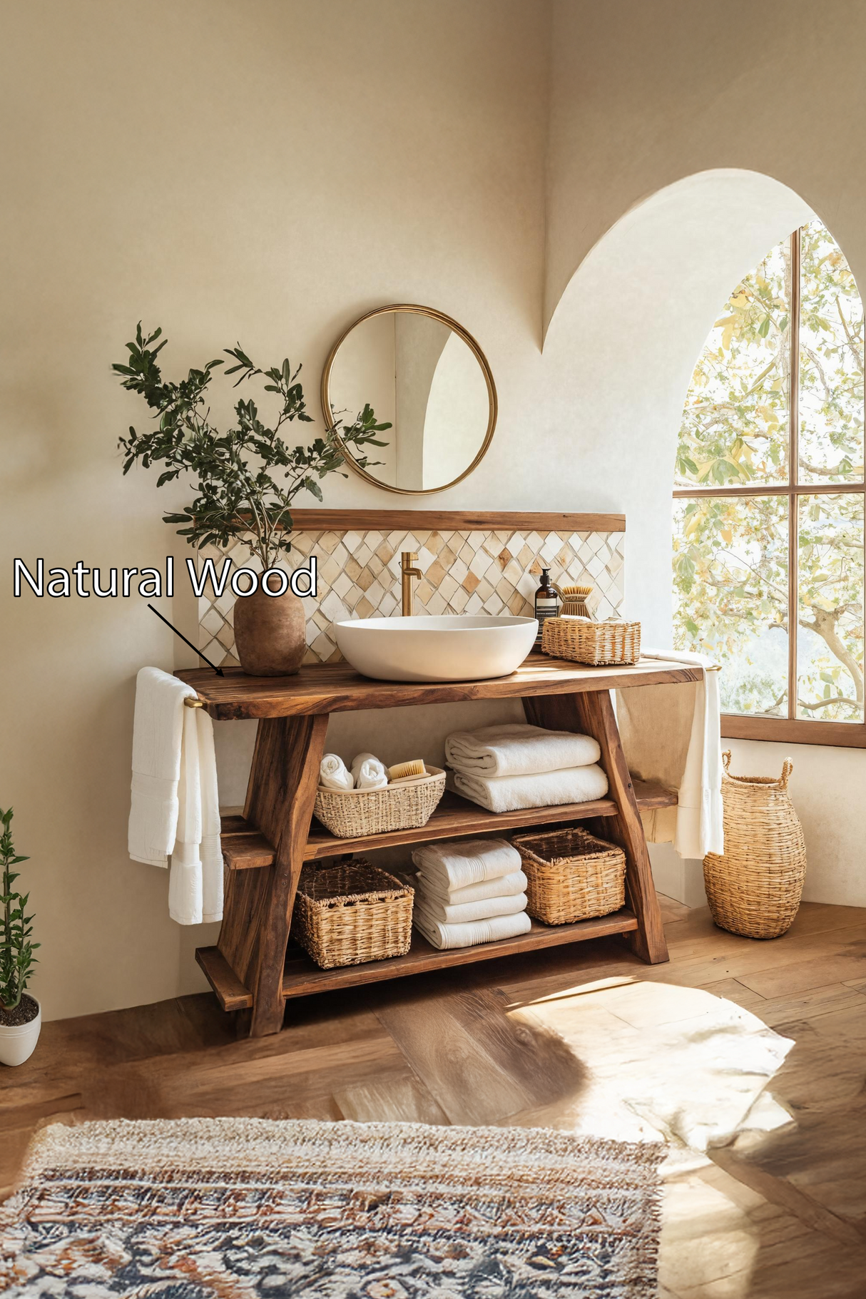 Rustic Vanity With Drawer For Compact Bathroom Spaces