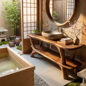 Modern Live Edge Vanity For Renovation Bathroom Project