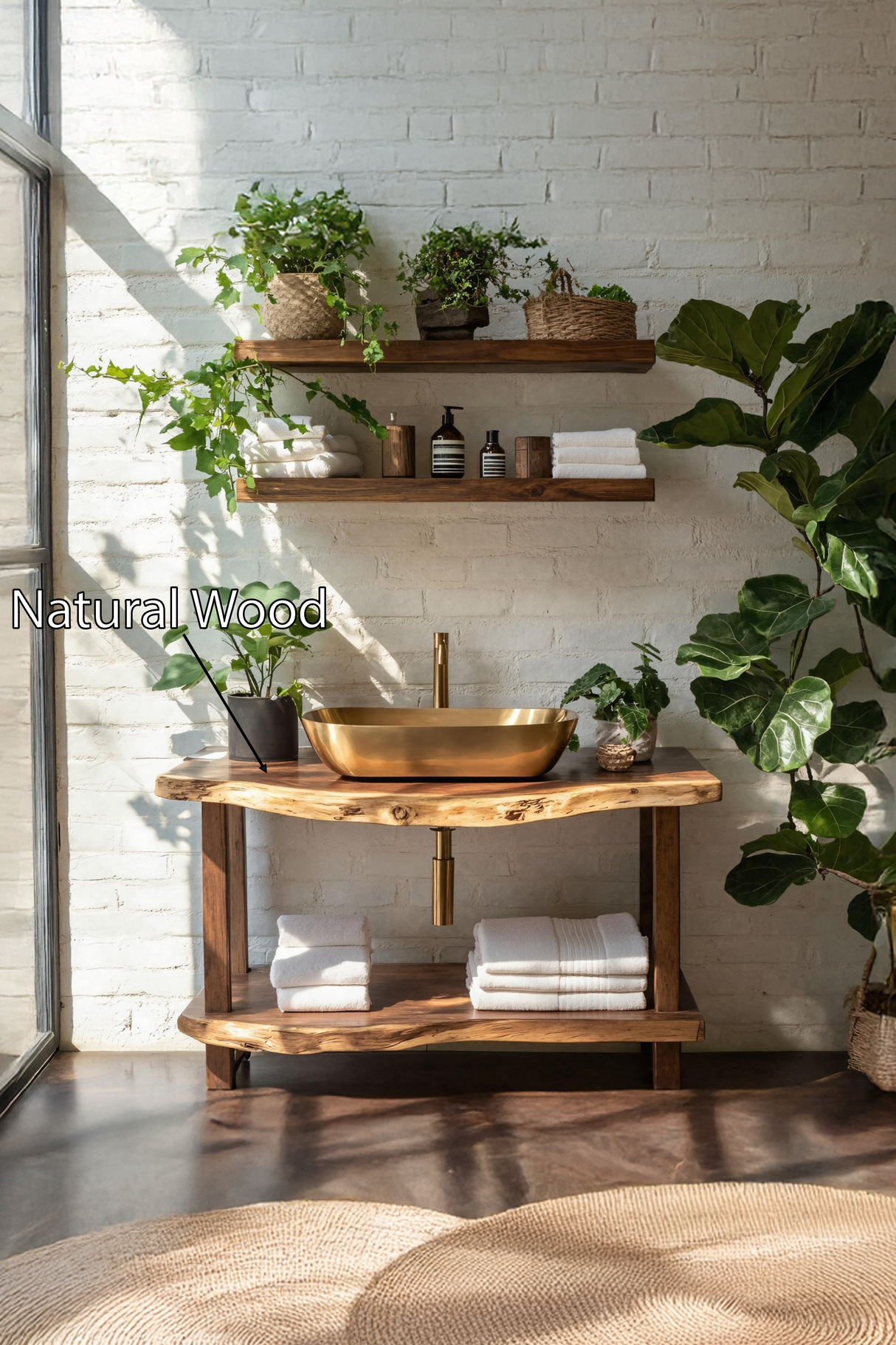 Mid Century Vanity With Storage For Bathroom Style