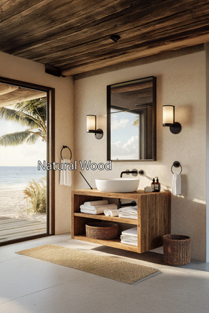 Wooden Bathroom Storage Cabinet For Rustic Decor Vibe