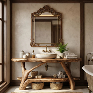 Minimalist Handmade Sink Vanity For Powder Bathroom
