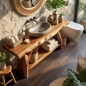 Modern Wood Bathroom Vanity For Clean Bathroom Layout