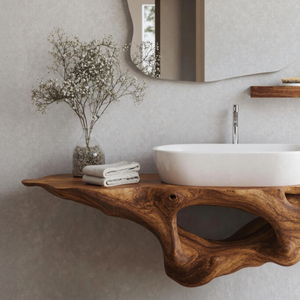 Farmhouse Solid Wood Vanity Unique Bathroom Design