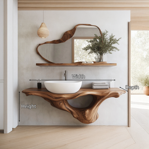 Handcrafted Live Edge Bathroom Vanity Premium Furniture