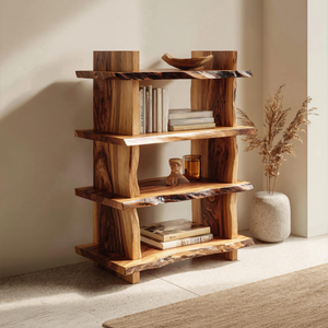 Minimal Wood Bookshelf For Bedroom Storage And Modern Decor