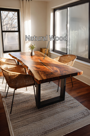Kitchen Decor Farmhouse Live Edge Dining Table Rustic Look