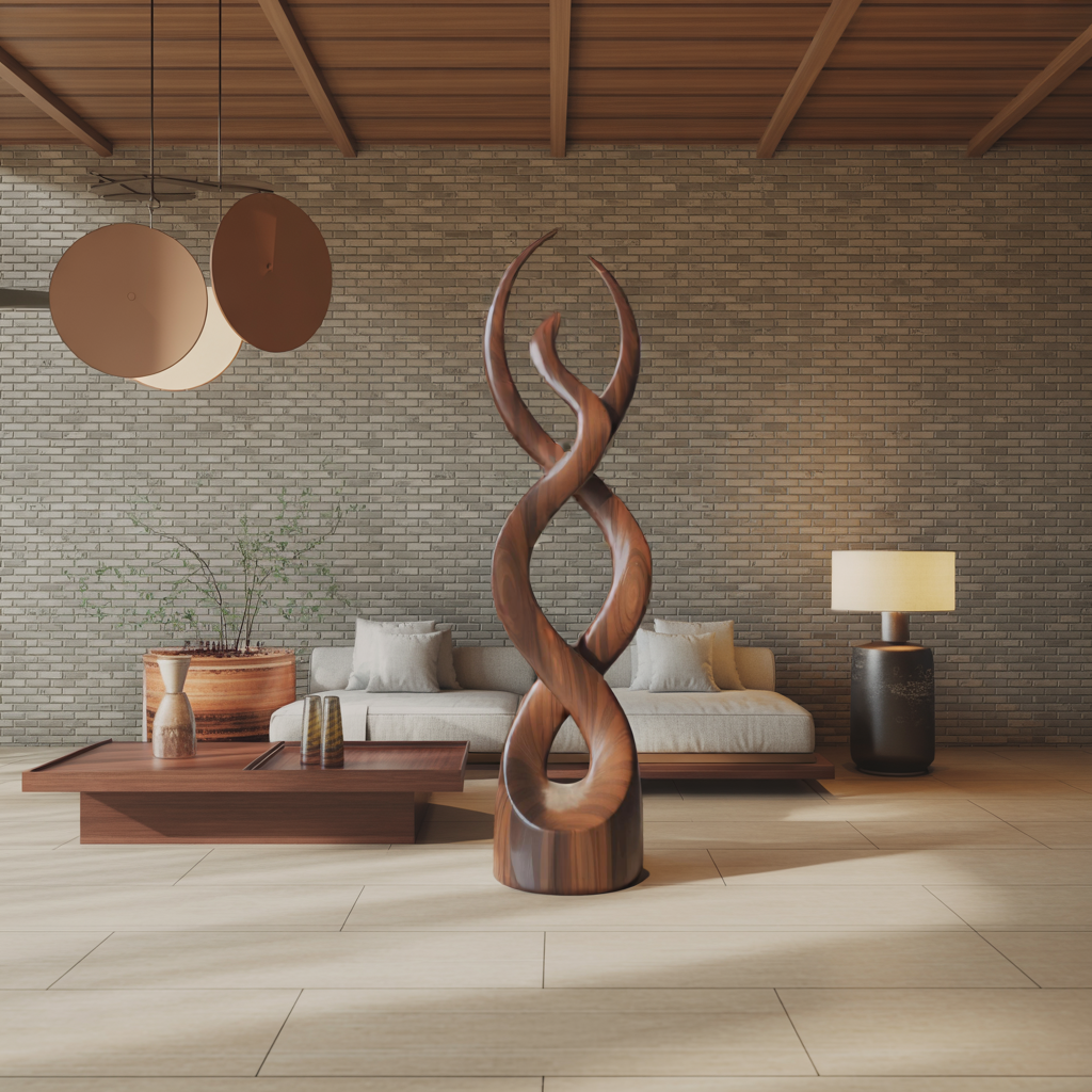 Modern Abstract Wooden Sculpture For Home Decor