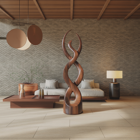 Modern Abstract Wooden Sculpture For Home Decor
