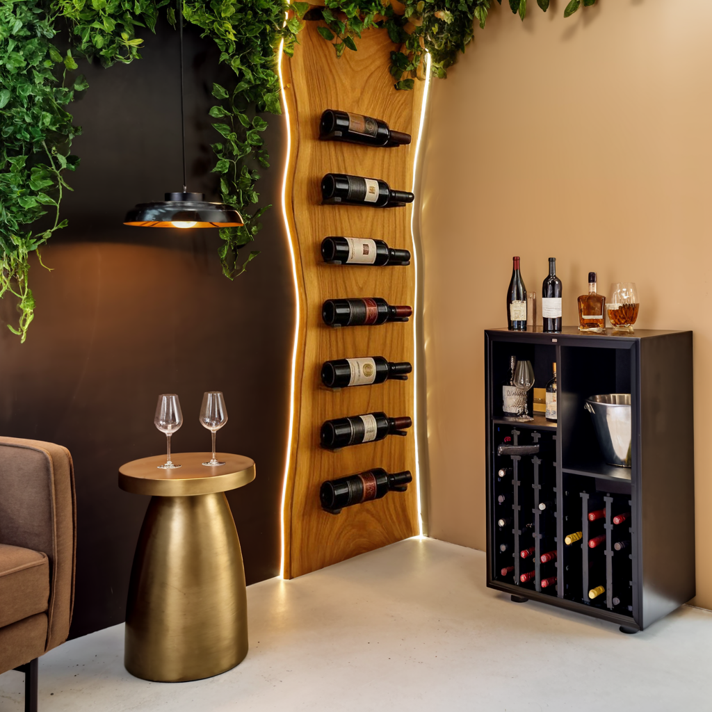 Contemporary Wall Mounted Wine Rack For Dining Room