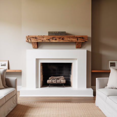 Rustic Fireplace Mantel Beam For Cozy Living Room Decor