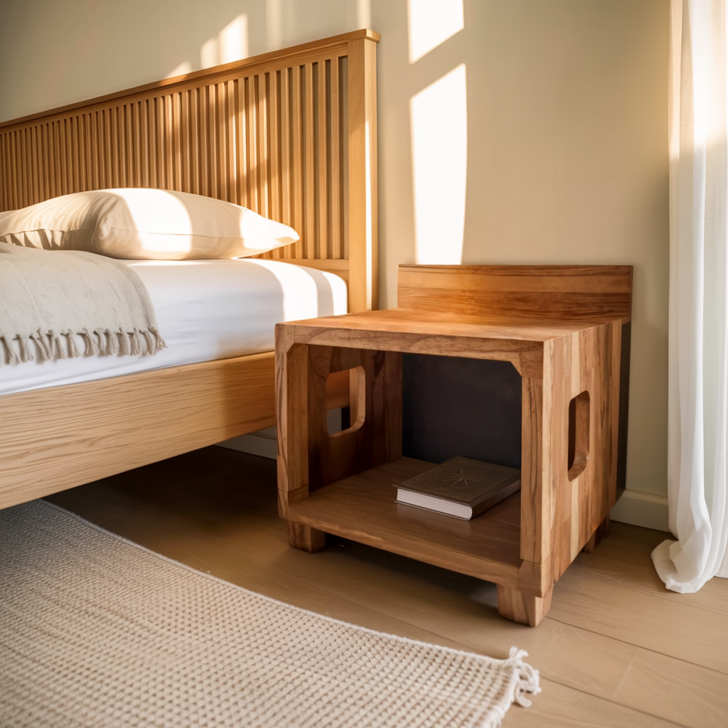 Modern Nightstand With Pet Bed For Small Spaces