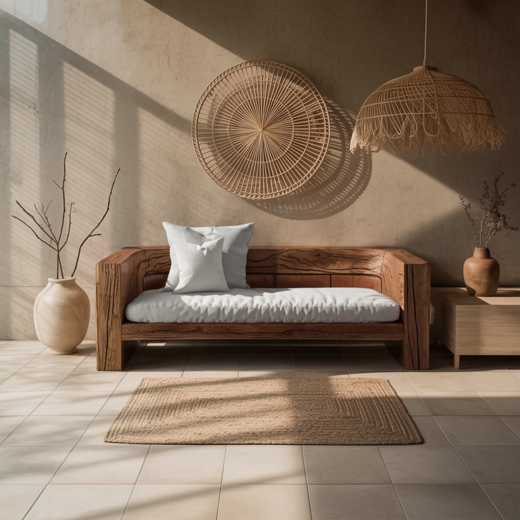 Rustic Outdoor Sofa Set And Coffee Table For Garden