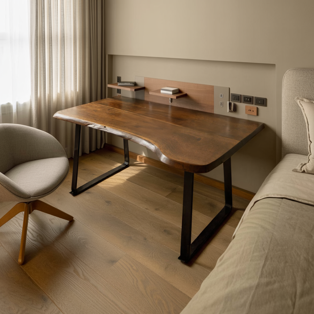 Modern Live Edge Writing Desk For Home Office