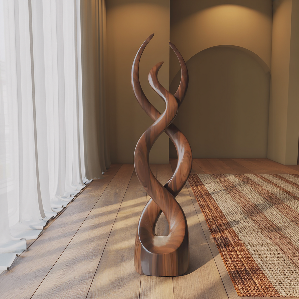 Modern Abstract Wooden Sculpture For Home Decor