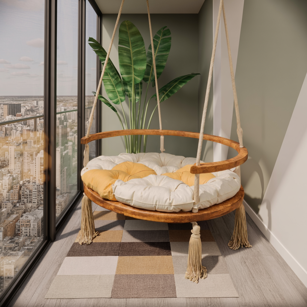 Boho Round Swing Chair For Porch Or Garden