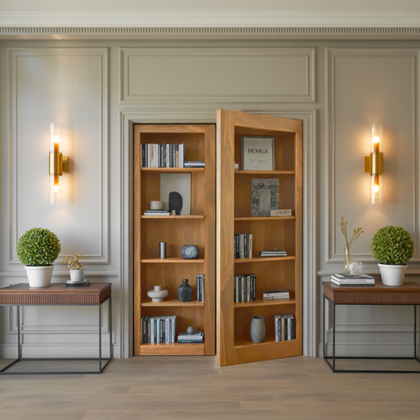 Modern Hidden Door Bookshelf For Home Office Or Living Room