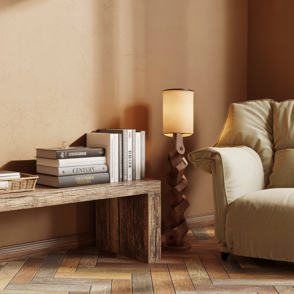 Modern Sculptural Table Lamp Set For Bedroom And Living Room