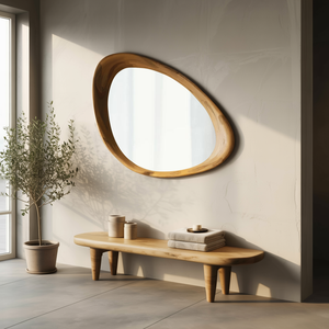 Modern Organic Shaped Wall Mirror For Living Spaces