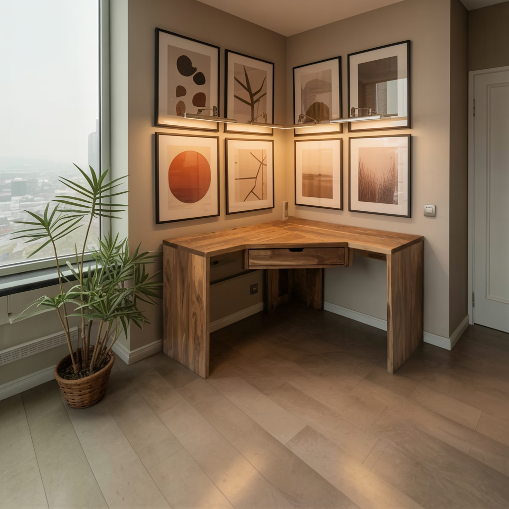 Modern Minimalist Corner Desk For Home Office Setup