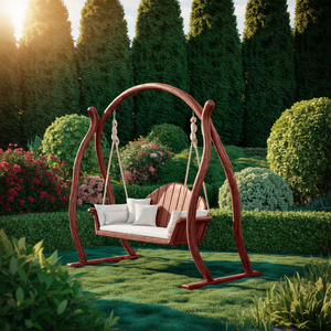Curved Frame Garden Swing Bench For Outdoor Relaxation