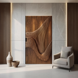 Modern Carved Sliding Door For Bathroom And Entrance