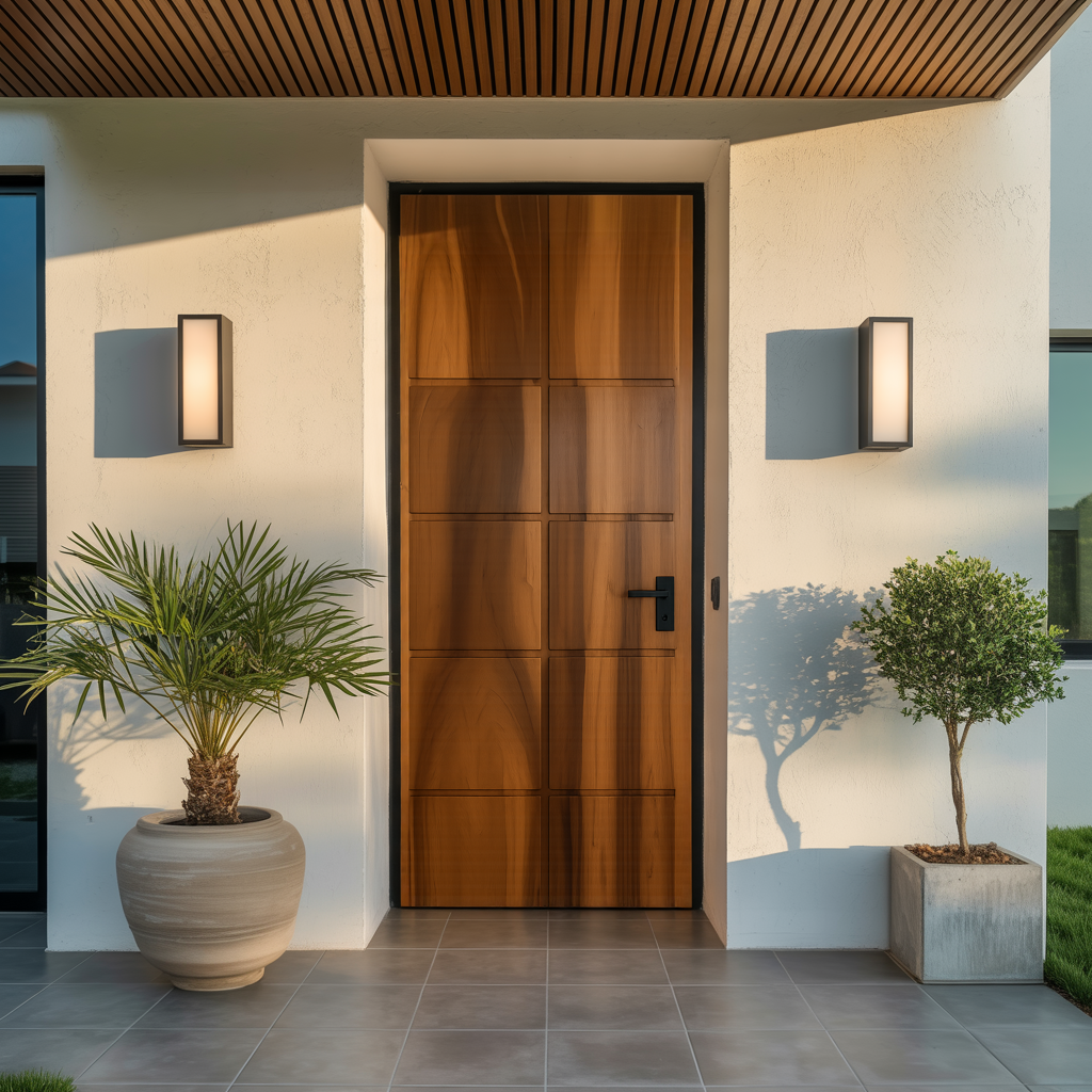 Modern Panel Door Design For Living Room And Hallway