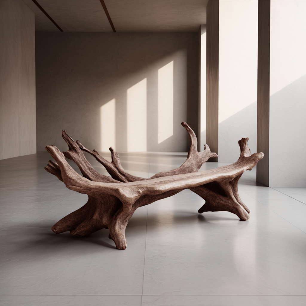 Handcrafted Live Edge Bench Entryway Design For Natural Wood Appeal